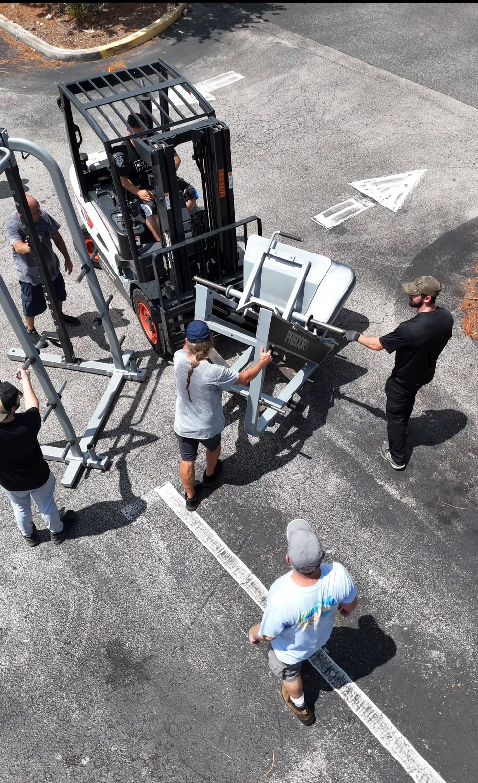 Gym Equipment being moved from a commercial gym
